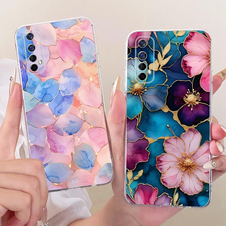 For Realme 7 Pro Case RMX2170 Luxury Butterfly Tree Painted Cover Soft Slim Phone Case For Realme 7 5G Realme7 4G RMX2155 Fundas