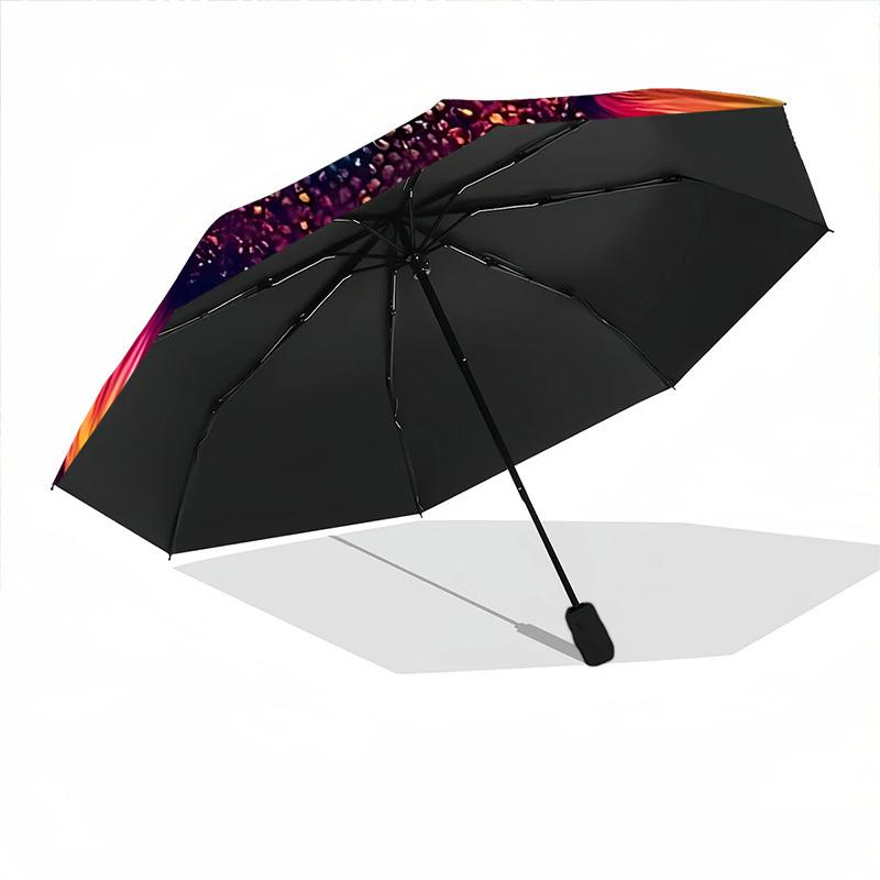 1pc Sunflower Bloom Automatic Folding Umbrella - 8-Rib Compact Travel Umbrella Durable & Portable for Outdoor Use, Perfect Gift for Birthdays069