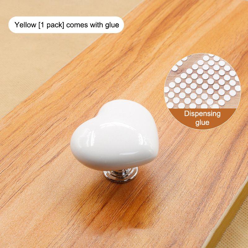 

1/2 шт. цветная кнопка в форме сердца для туалета, кнопка для резервуара с водой, ручка для ящика шкафа для маникюра White