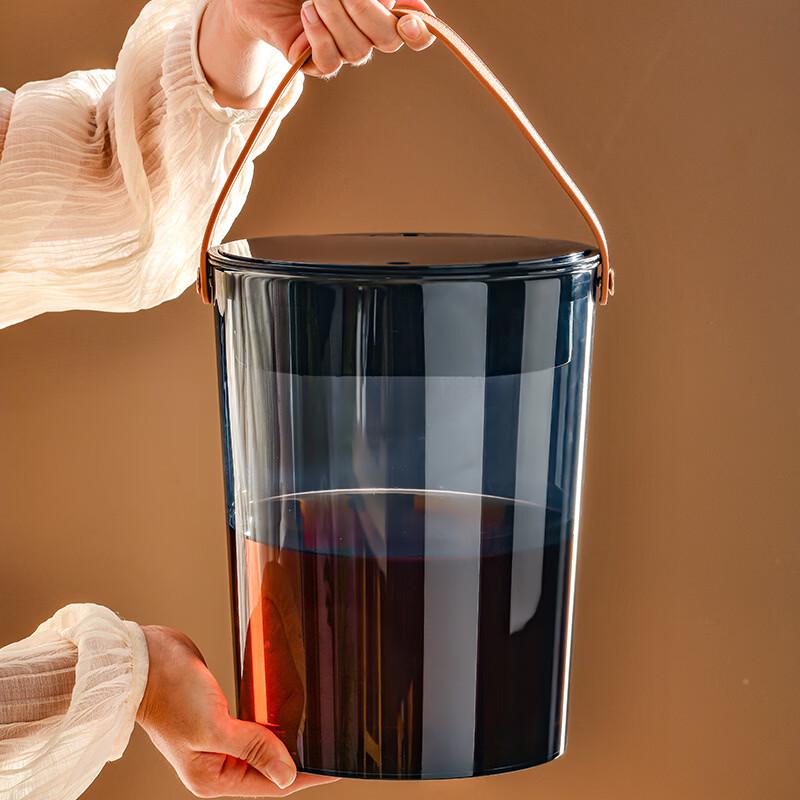 Transparent Flip-Top Tea Waste Filter Bucket