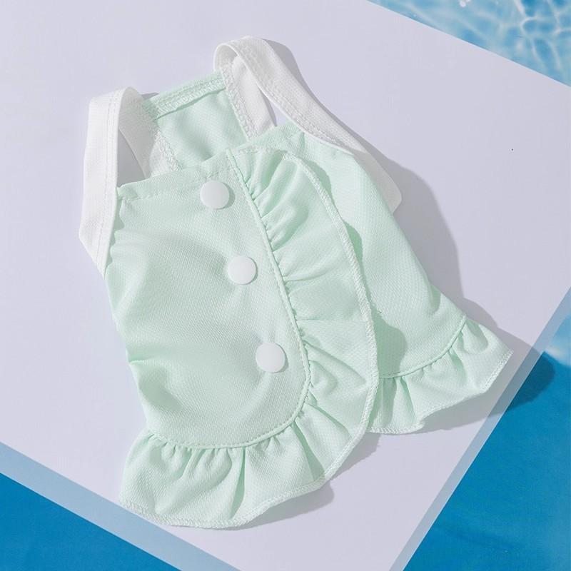 

Cat clothes simple pleated suspender skirt cool clothes cat summer simple thin sleeveless pet cat skirt M (recommended weight 5-4 kg)