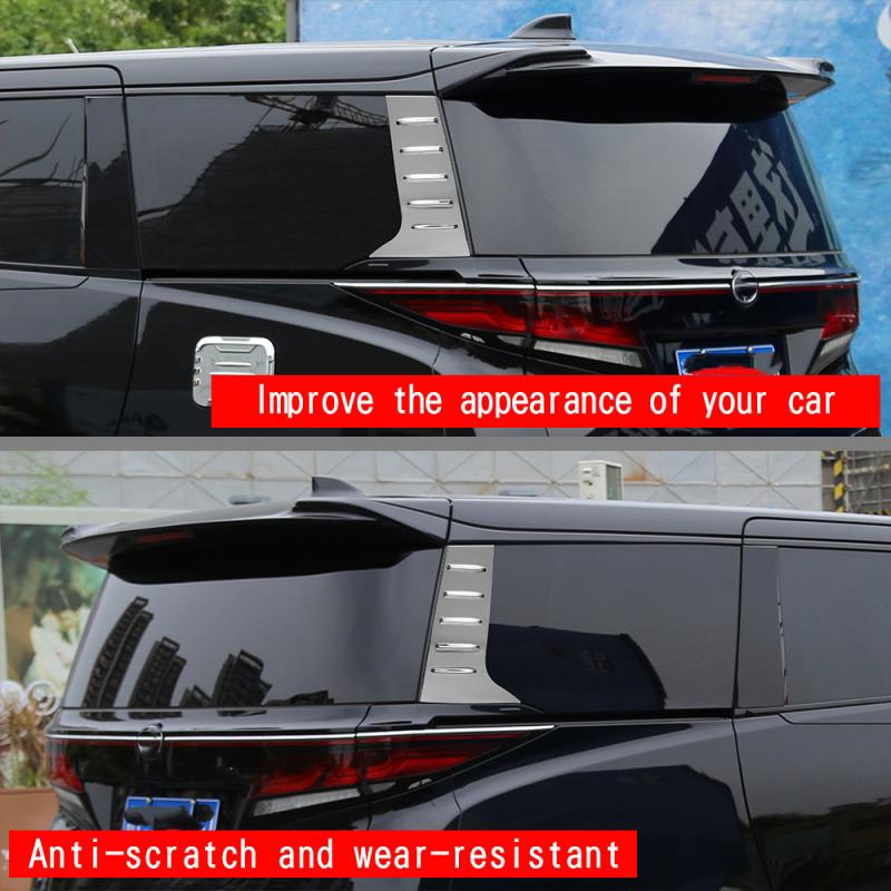 For Toyota Alphard Vellfire 40 Series  2024 ABS Carbon Car Exterior Accessories A D Pillar Trim Rear Window Quarter Cover