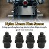 Acouto 4pcs Black Nylon Motorcycle Yacht License Plate Screws 6mm x 25mm