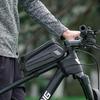 Bike Phone Bag  Phone Front Frame Bag Waterproof Bike Phone Mount Top Tube Hard Case Bag Touch Screen Phone Holder Case