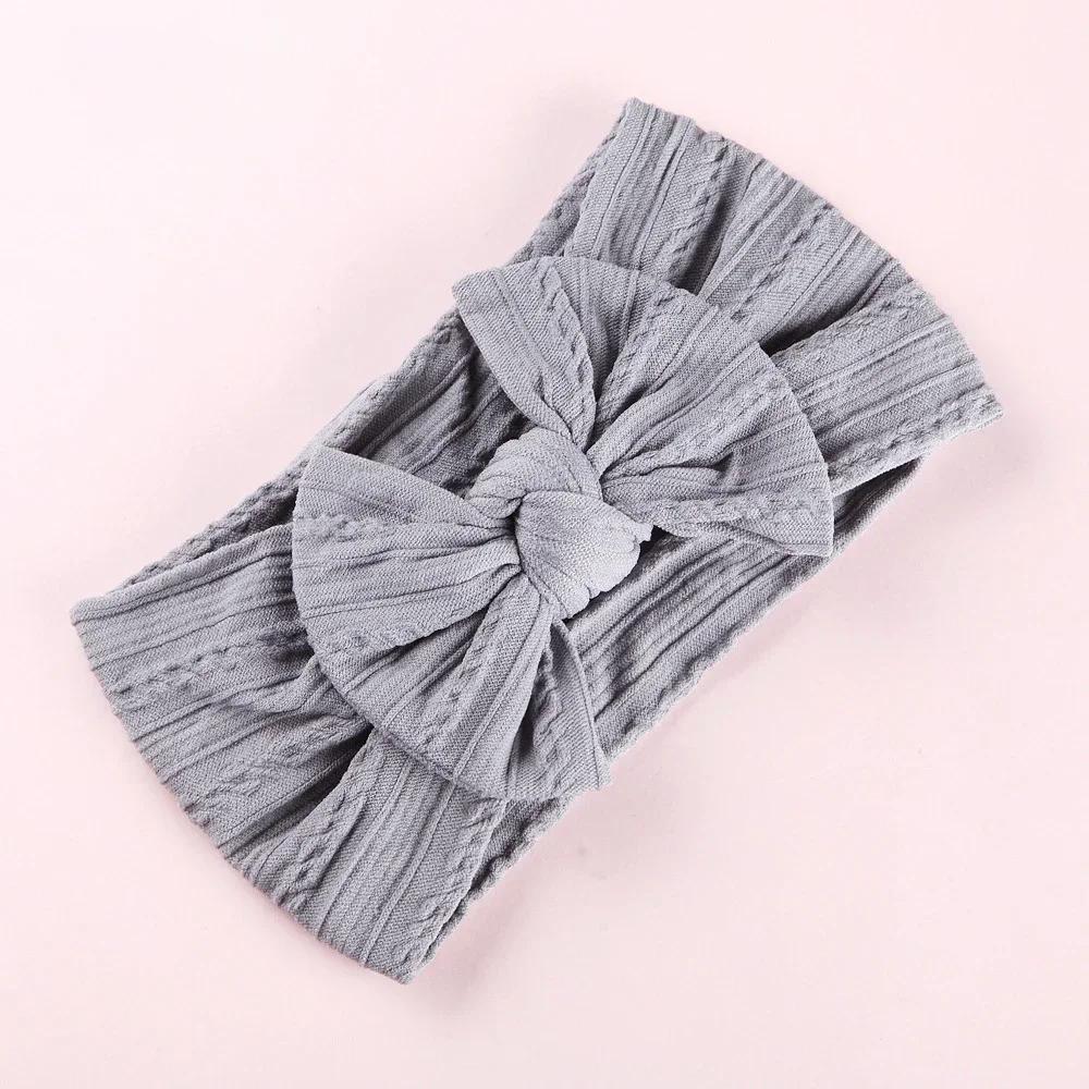 New Baby Headband Child Bowknot Headwear Cables Turban for Girl Hairbands Kids Elastic Bow Headwrap Infant Baby Hair Accessories