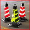 Reflective Rubber Traffic Cone with No Parking Sign and Ground Spike