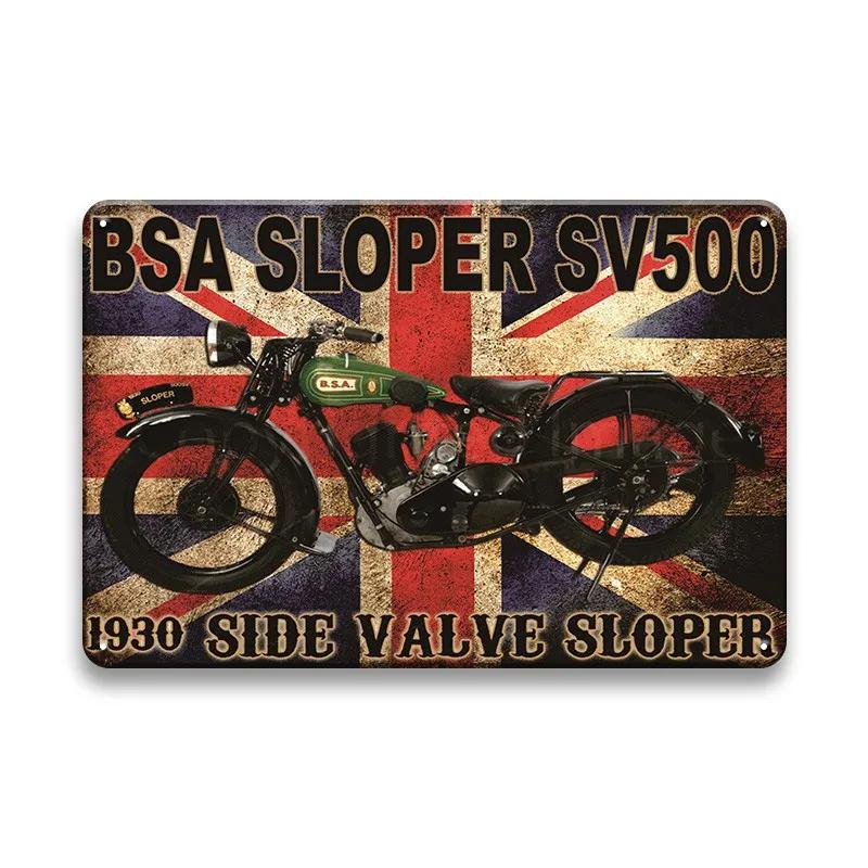 Vintage Motorcycle Guzzi Metal Sign Retro Plate Decorative Plaque Wall Decor Garage Man Cave Motor Tin Painting Wall Decor