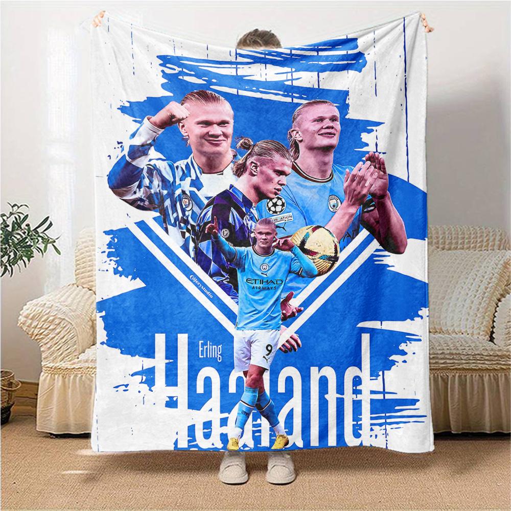 Haaland's Evolution Decken Flanell Bedruckt Atmungsaktiv Warm Überwurfdecke für Zuhause Büro Bettwäsche 0708a89