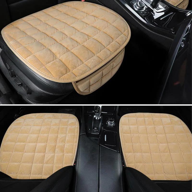 Autostoelkussen zonder rugleuning, Driesets, Geen bevestiging, Antislip Dik Zitkussen, Warm Enkel Stuk Autostoelhoes