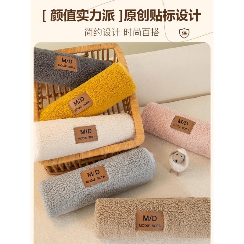 Winter Lamb Wool Sofa Cushion Light Luxury High-End Non-Slip Seat Cushion Solid Color Sofa Cover Cover Cloth One Piece Is Sent On Behalf Of Others