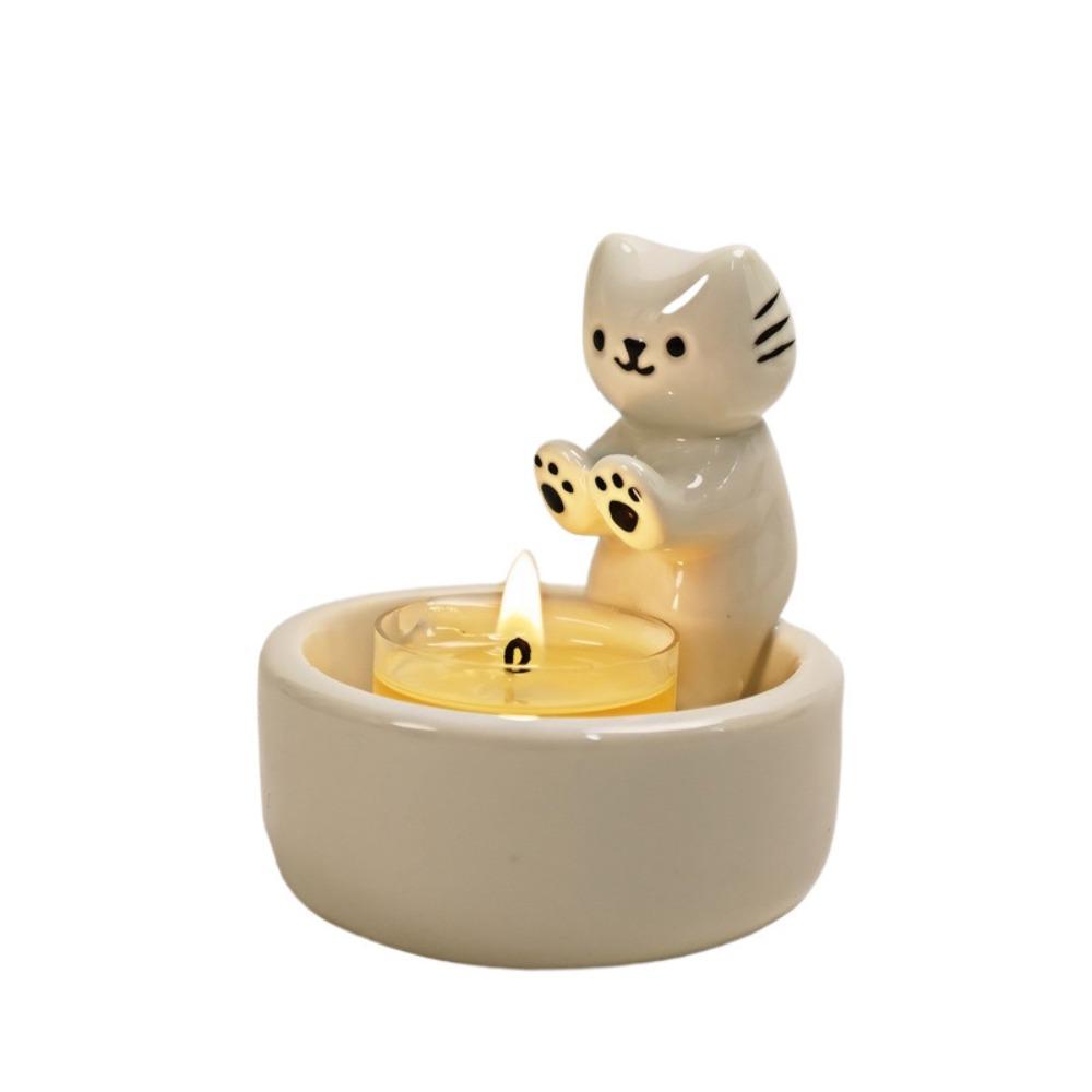 Ceramic Cartoon Animal Candle Holder Nordic Style Desktop Candelabrum Tealight Holder Home Decor