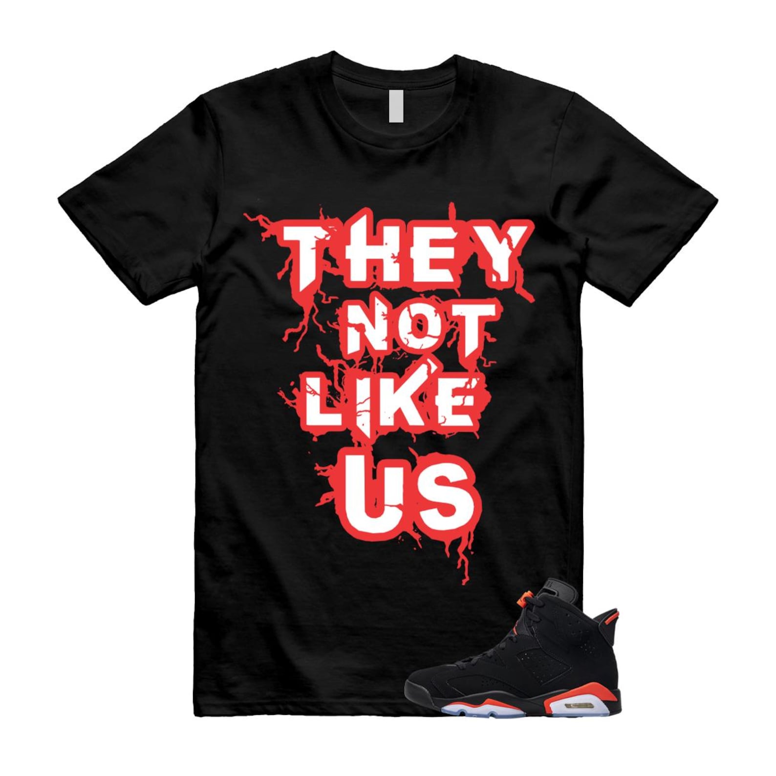 6 Infrared Salesman Black Red T Shirt Match US L