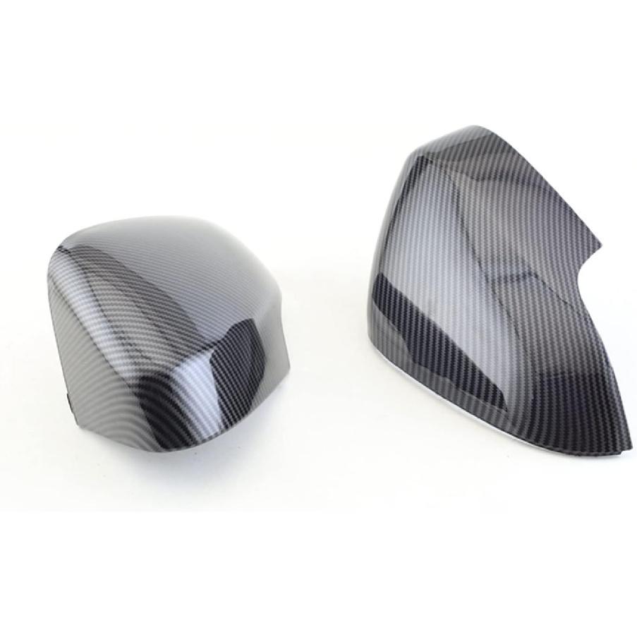 Pair Left & Right Carbon Fiber Side Rearview Mirror Cover Cap Compatible For Volvo C30 S60 S80 S40 V50 V70