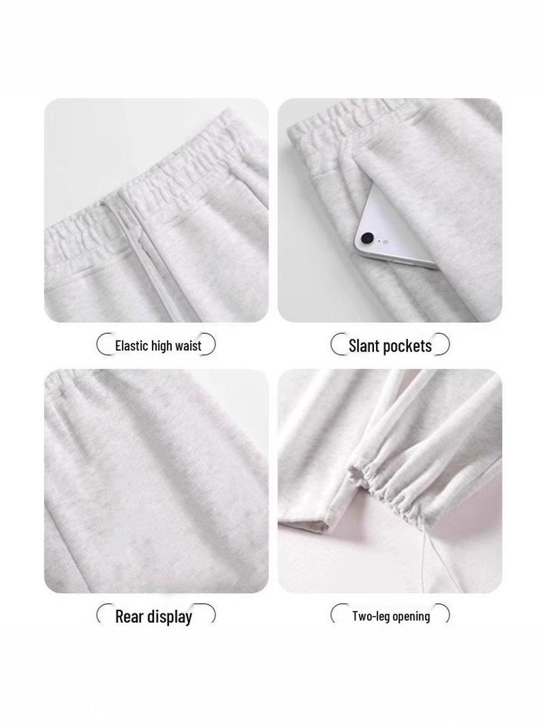Girls' Wide-Leg Cuffed Pants - Spring/Autumn Casual Long Trousers for Kids