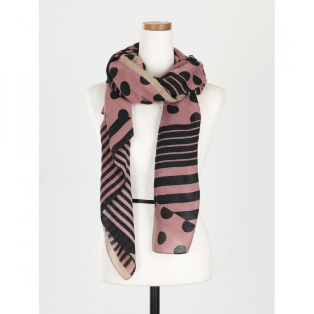 Shop Women Dot Fall Fashion Rectangular Long Scarf Pink Drn Wsc 0774