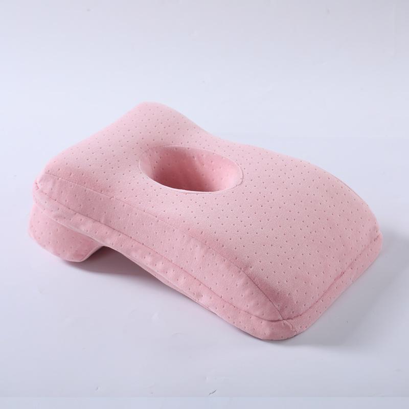Nordic Solid Nap Sleeping Memory Cotton Pillow for Office Classroom Rebound Neck Pillow Detachable Breathable Waist Cushion
