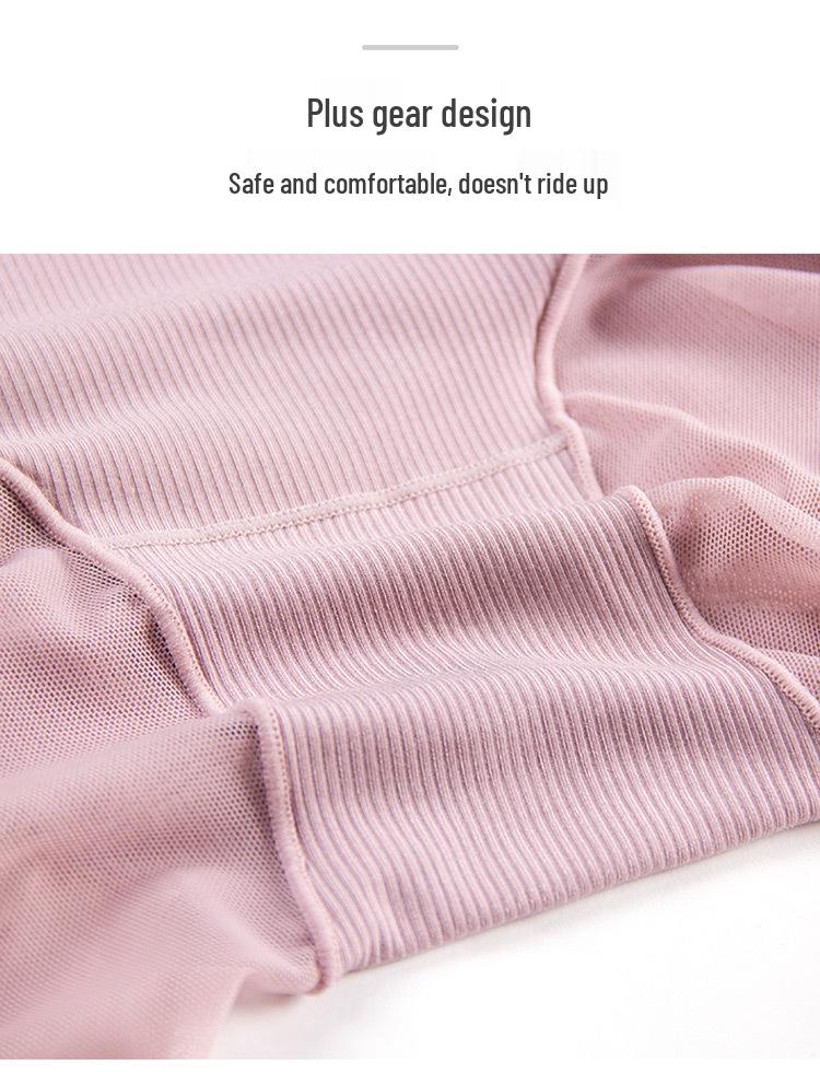 Plus Size Safety Cotton Lace High-Waist Shorts - Yina Ting