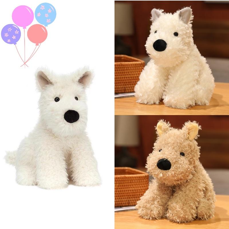 White/brown West Highland Terrier Plush Toy Pillow For Sleeping And Cuddling Great Birthday Gift For Boys And Girls