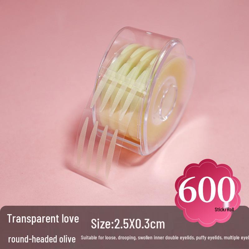 Shu Xiuyan Roll-On Invisible Double Eyelid Stickers Set - 600 Pieces, Natural Look with Application Tools