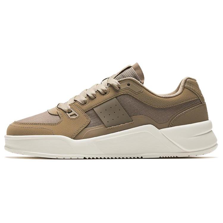 New Anta Life Collection Caramel Slip-Resistant Cushioning Wear-Resistant Breathable Low-Top Skateboard Shoes Men's Brown 112428013-5