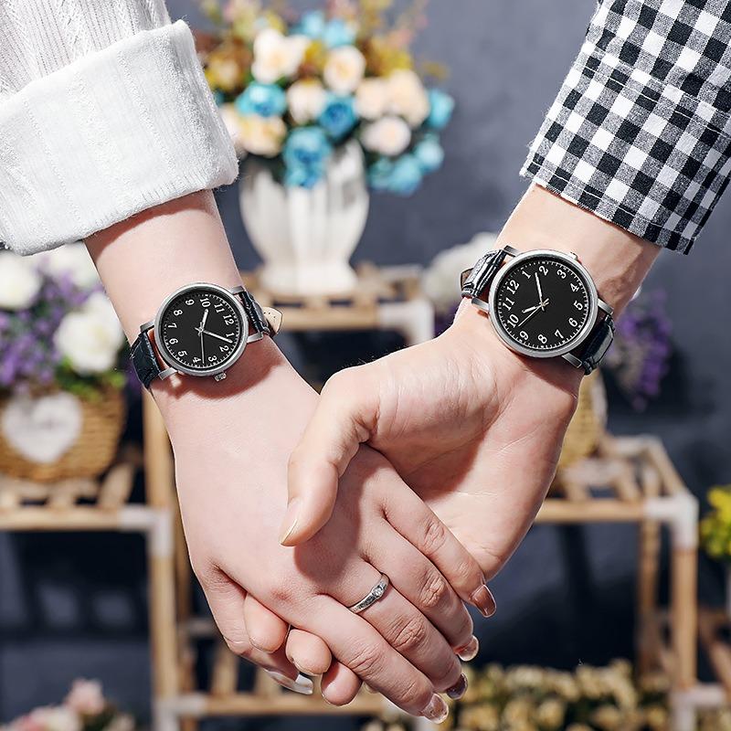 Couple small round watch watch male and female students quartz watch gift hot-selling model