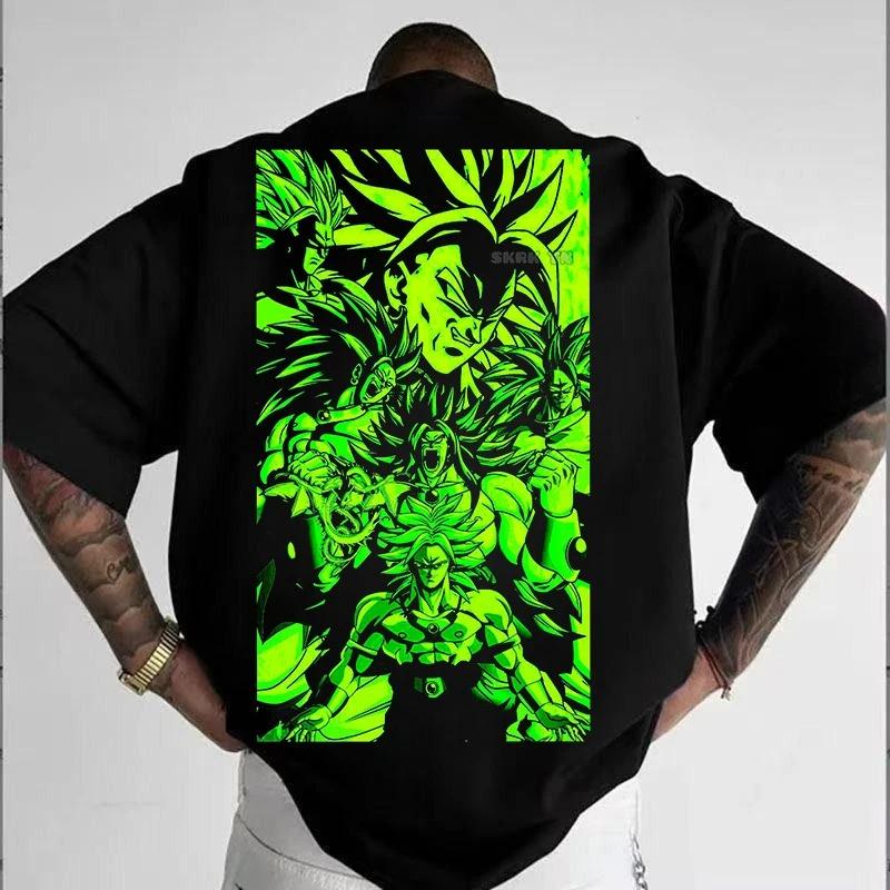2026 New Hot Selling Fashion Boy Tshirt Dragon Ball Z Super Saiyan Son Goku Mens Loose Fit Street Summer Casual Anime Top