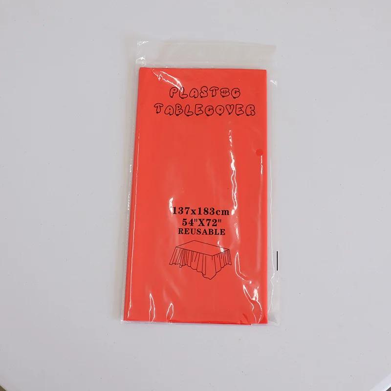 1 Stück Wiederverwendbare Tischdecken BPA-freier Kunststoff 54 x 72 Zoll Tischdecke für Partys Picknick Camping Outdoor Einweg
