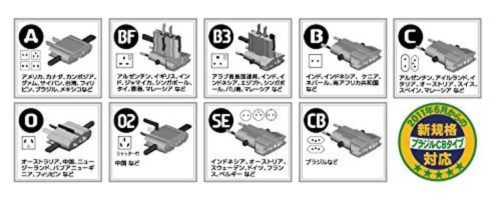 ROAD WARRIOR Overseas Multi Conversion Plug Gokon White A B BF B3 C CB SE O O2 Compatible with Over 150 Countries Power Conversion Adapter RWG101WH