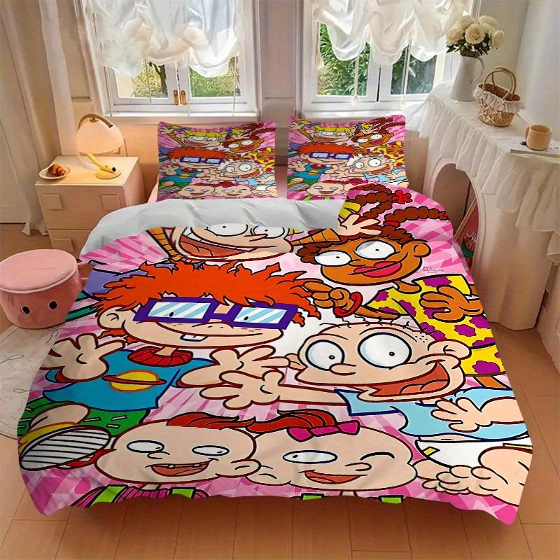 3pcs Rugrats Bedding Set Down Comforter Cover and Pillowcases, Suitable for All Seasons(No Insert)-0729010