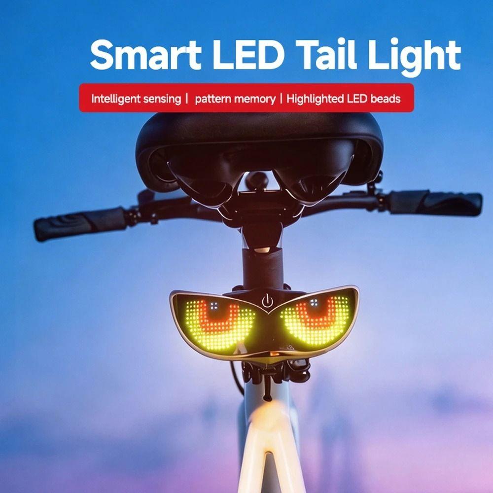 Lampada LED per Casco Forma Occhio di Diavolo Lampada per Atmosfera di Guida Sicurezza Guida Notturna