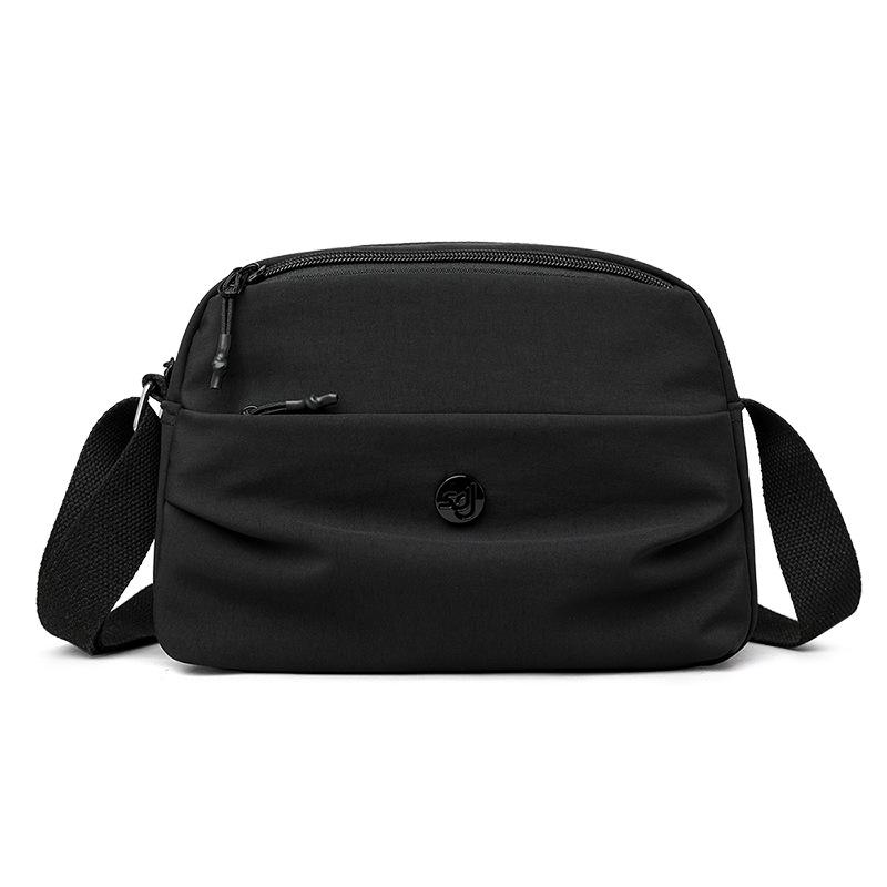 

Женская сумка через плечо, плиссированная, многосекционная, водоотталкивающий нейлон, маленькая квадратная сумка чёрный