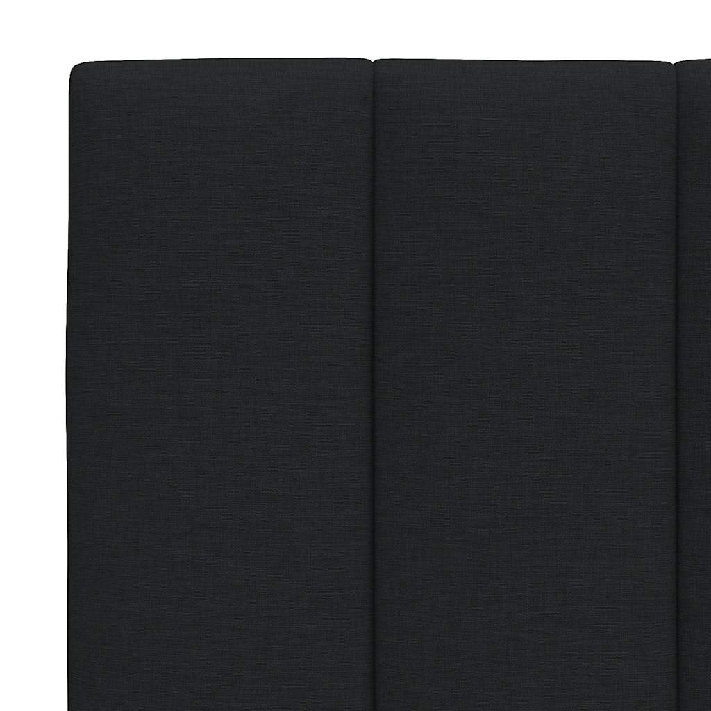 Bed Frame without Mattress  Hanko  Black 160 x 200 cm Fabric