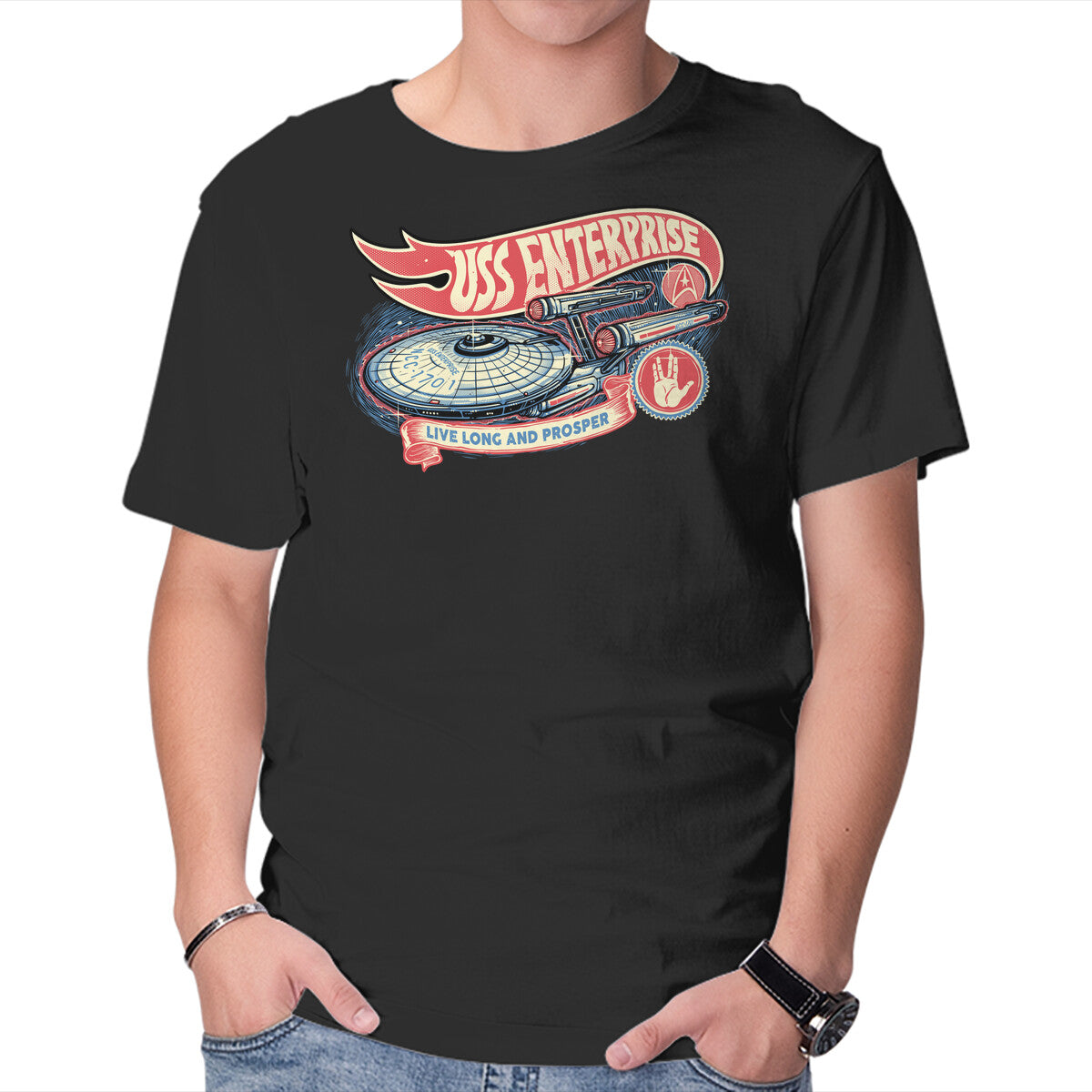 Unisex Crew Neck T-Shirt Cruise The Galaxy Graphic Short Sleeve Casual Tee M