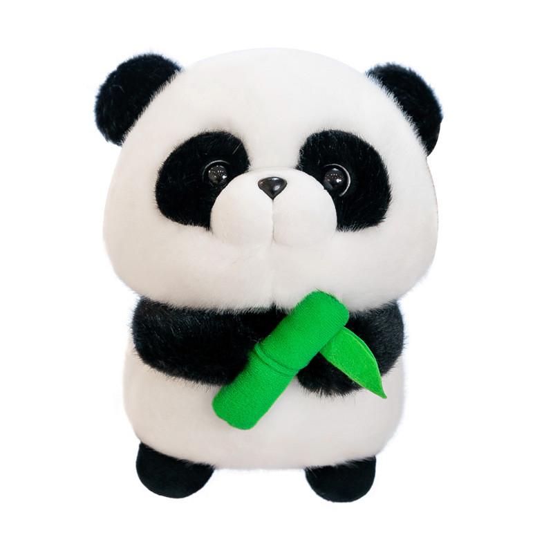 Panda Giant Gluttony Plush Toy Holding Bamboo Doll Travel Souvenirs Gifts Child