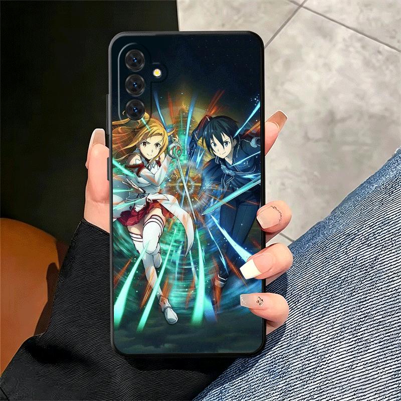 S-Sword O-Online SAO Anime Soft Phone Case for Samsung A17 A37 A57 A16 A26 A36 A56 A15 A25 A35 A55 A14 A24 A34 A54 A13 A23 A33 A
