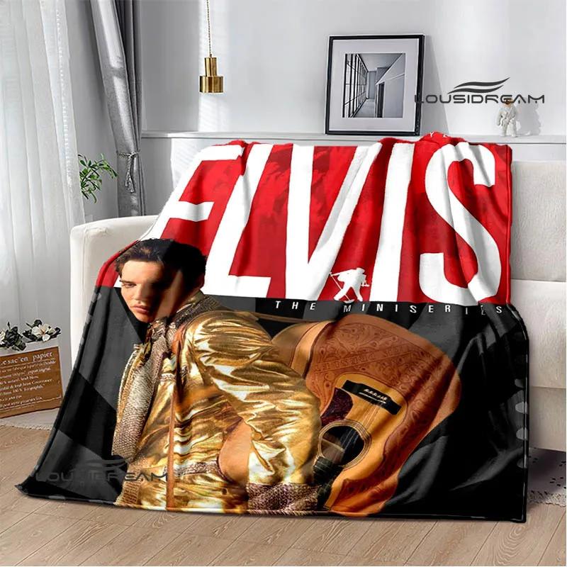 E-Elvis-Presley Retro print deken dekens voor bedden Picknickdekens Flensdeken Zachte en comfortabele deken verjaardagscadeau