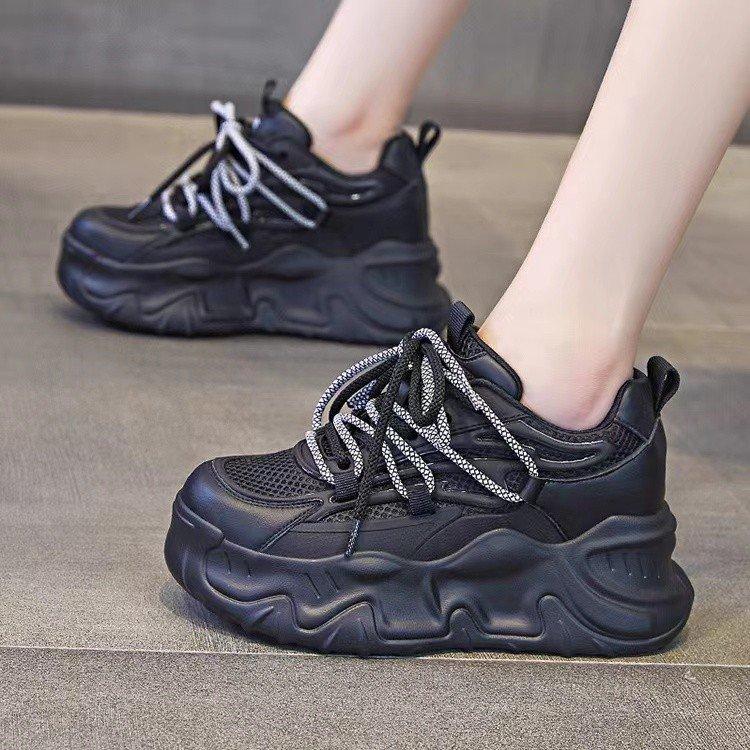 Thick-soled heightened mesh dad shoes, ultra-light and thin summer new muffin breathable sneakers