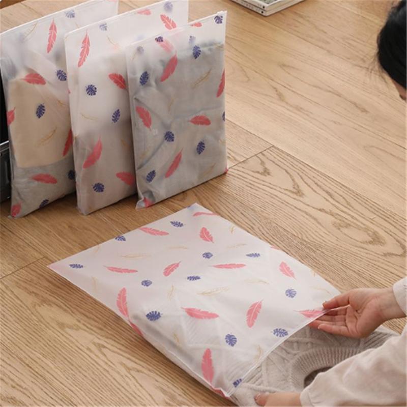 Geantă de depozitare haine de călătorie cu model imprimat, pentru lenjerie intimă, pantofi, cu sigiliu, de sortare, impermeabilă, multifuncțională, pentru organizarea casei