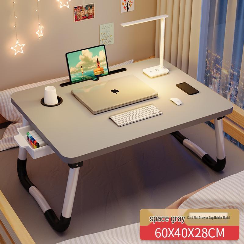 Foldable Laptop Bedside Table - Adjustable Study Desk for Bedroom or Bay Window