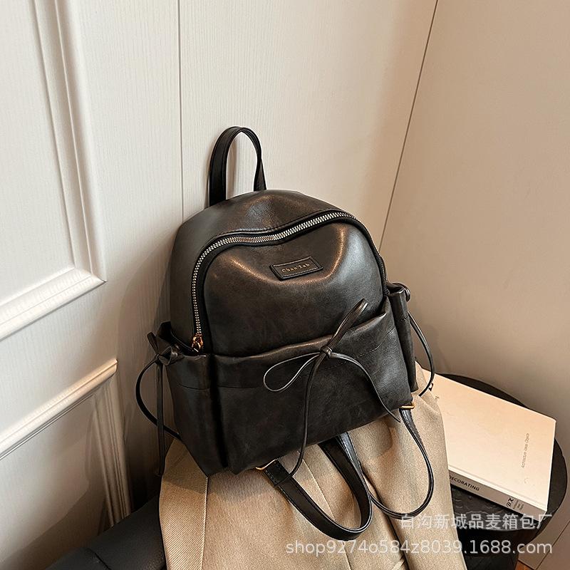 Premium Texture Retro Large-capacity Small Bag Women's 2025 New Fashion Backpack Popular Foreign Style Backpack