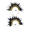 Enchanting Goddess Inspired Feather Crowns for Costume Event Cosplay Celebrations snd Special Occasion Outfits