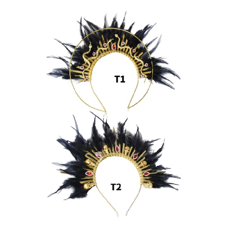Enchanting Goddess Inspired Feather Crowns for Costume Event Cosplay Celebrations snd Special Occasion Outfits