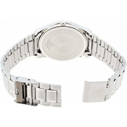 Citizen Q&Q Watch Analog Waterproof Date Day of the Week Metal Band A142-214 Men's Silver