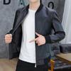 FAPAI Men's Sheepskin Baseball Collar Leather Jacket