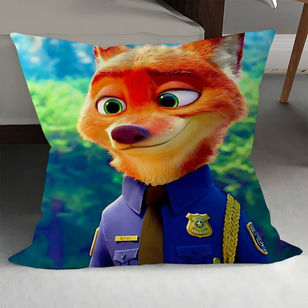 Zeichentrickfilm Z-Zootopia Kissen Geschenk Heim Büro Dekoration Kissen Schlafzimmer Sofa Auto Kissenbezug Kissenbezug