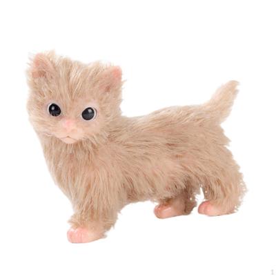 Silicone Reborn Cat Soft Cute Animal with Long Hair Photography Prop Funny Hairy Doll