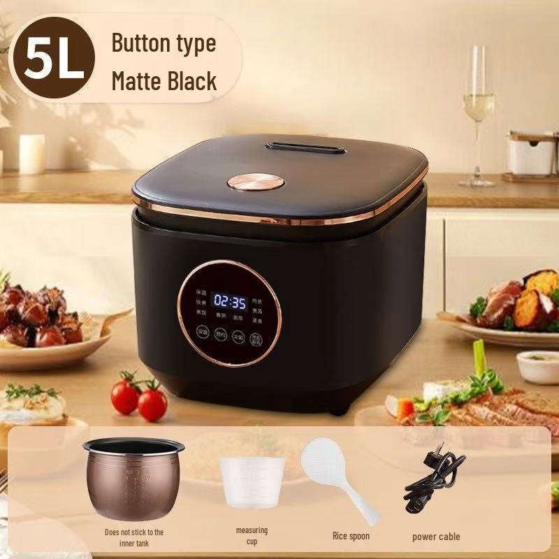 Compact Smart Rice Cooker with Non-stick Pot, Multifunctional Steam Features, Plastic Design, 110V US Standard