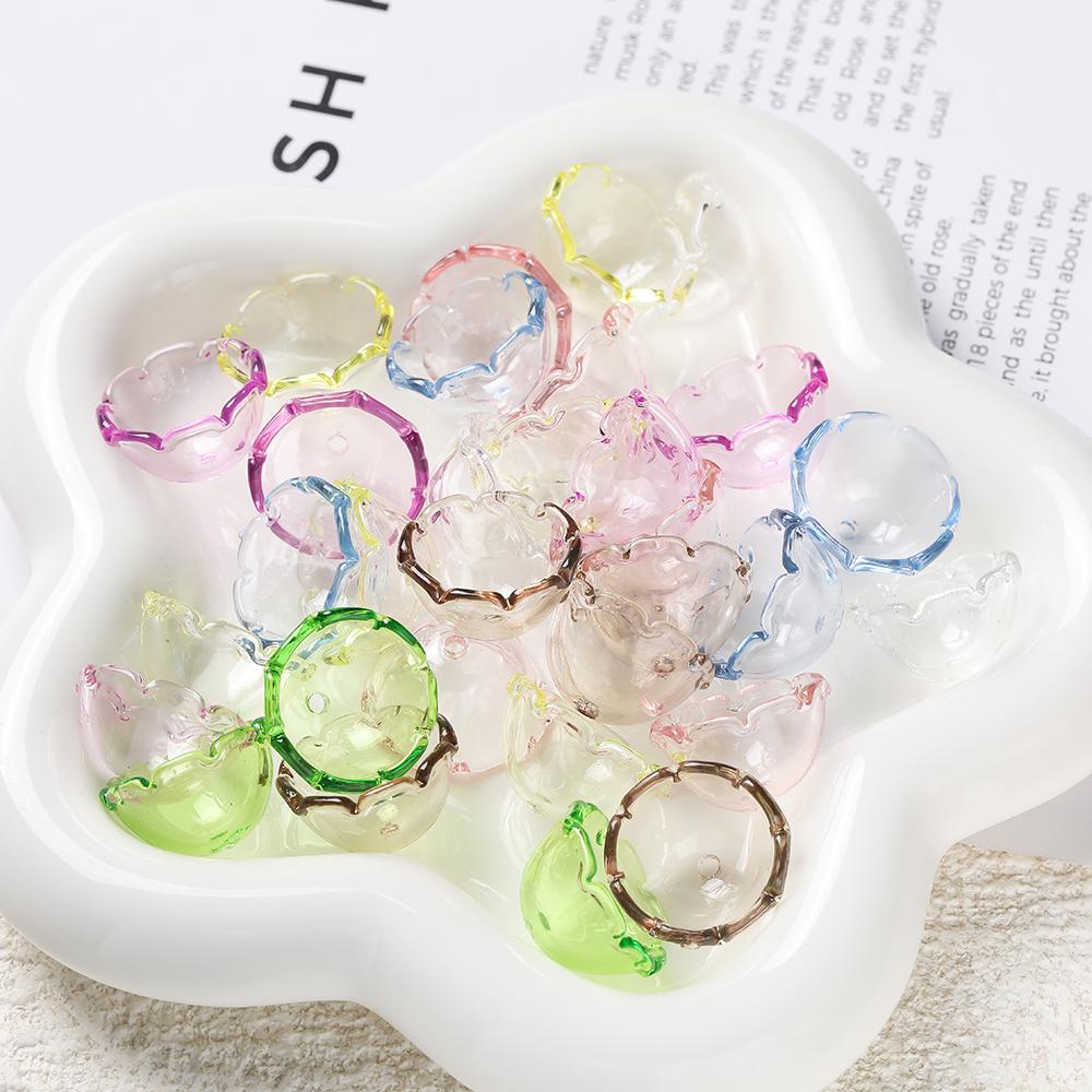 10pcs/lot Transparent Acrylic Jellyfish Wind Chimes Beads for Handmade DIY Decoration Phone Chain Jewelry Making Accessories