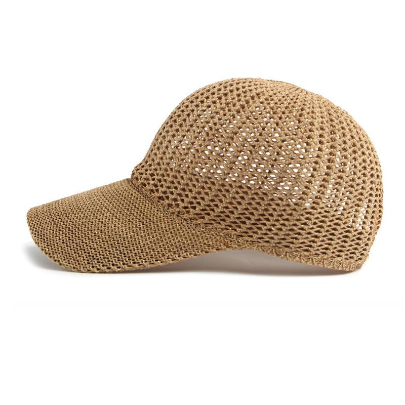 Summer Knitted Hollow Mesh Baseball Cap Women's Outdoor Sunscreen Hat Beach Cap