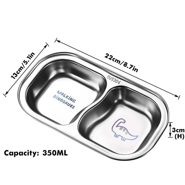 

Тарелки из нержавеющей стали 304, порционные тарелки с отделениями, обеденный поднос для детей и взрослых